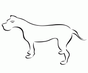 Printable boxer dog easy line art coloring pages