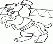 Printable circus dog d671 coloring pages