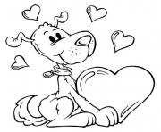 Printable dog valentine 5db5 coloring pages