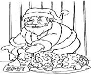 Printable christmas santa claus gift for dog 85 coloring pages