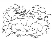 Printable dragon shooting fires coloring pages
