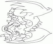 Printable mean dragon coloring pages