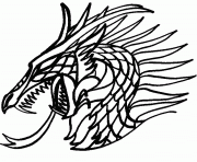 Printable dragon face coloring pages