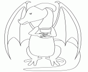 Printable dragon with goblet coloring pages