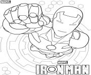 Printable iron man from the avengers marvel coloring pages