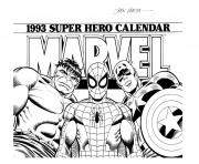 Printable marvel super hero coloring pages