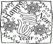 Printable New Year 2 coloring pages