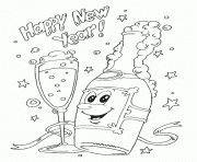 Printable Party Happy New Year Eve Coloirng Pages coloring pages