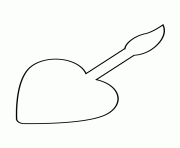 Printable heart shaped guitar stencil coloring pages
