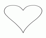 Printable long heart shape coloring pages