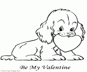 Printable be my valentine coloring pages
