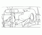 Printable Singing Animals in Car coloring pages