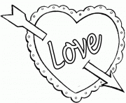 Printable Valentine Heart Love coloring pages