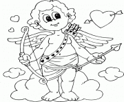 Printable Cupid Simple coloring pages
