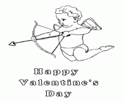 Printable free cupid happy valentines s9138 coloring pages