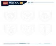 Printable Lego Nexo Knights Shields 1 coloring pages