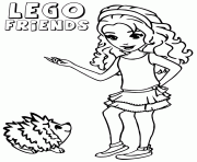 Printable lego friends hello animal coloring pages