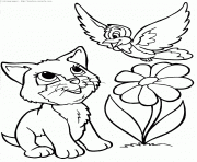 Printable cat for girls coloring pages