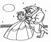 Printable belle dancing under the moonlight 4b9e beauty and beast disney coloring pages