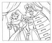 Printable belle dressing up 14ab beauty and beast disney coloring pages
