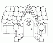 Printable Gingerbread House coloring pages
