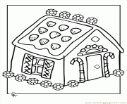 Printable Gingerbread House 1 coloring pages