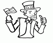Printable Uncle Sam presidents day coloring pages