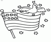 Printable united states flag bird coloring pages