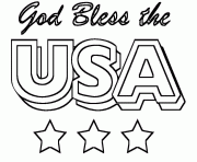 Printable god bless the usa coloring pages