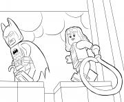 Printable Lego Batman Movie and Superwoman coloring pages
