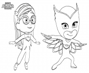 Printable Pajama Hero Amaya is Owlette from PJ Masks coloring pages