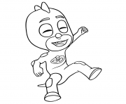 Printable PJ Maskss Happy Gekko Greg coloring pages