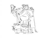 Printable despicable me gru and the minions coloring pages