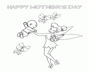 Printable tinkerbell mothers day coloring pages