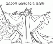 Printable maleficent mothers day gift coloring pages