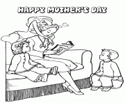Printable daphne mothers day reading coloring pages