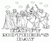 Printable disney frozen mothers day coloring pages