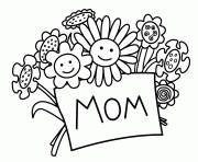 Printable Printable Mothers Day flowers coloring pages