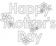 Printable happy mothers day flowers cute coloring pages