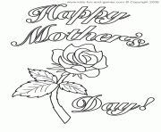 Printable Mothers Day Cards Rose Flower coloring pages