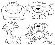 Printable animals Tsum Tsum for Kids coloring pages
