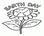 Printable earth day flower coloring pages