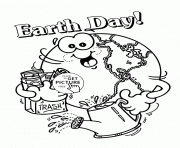 Printable happy earth day for kids coloring pages