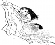 Printable Moana and Maui coloring pages
