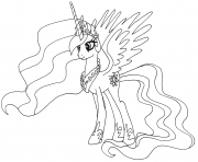 Printable princess celestia my little pony coloring pages