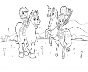 Printable Princess Nella and Sir Garret Coloring from Nella the Princess Knight coloring pages