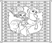 Printable Nella Princess Knight Coloring Pattern for Teenager coloring pages
