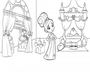Printable Nella The Princess Knight in Bedroom coloring pages