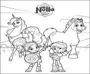 Nella The Princess Knight Coloring Pages Printable