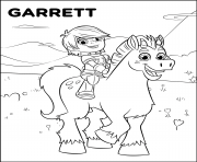 Printable Sir Garret on Horse from Nella the Princess Knight coloring pages